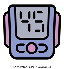 Bike speedometer icon. Outline Bike speedometer vector icon for web design isolated on white background