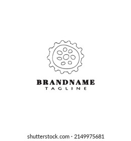 Bike Sprocket Logo Design Template Icon Modern Vector Illustration