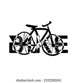 Bike. Stylish typography t-shirt and apparel poster. Premium Vector