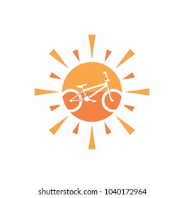 Bike Sun Logo Icon Design