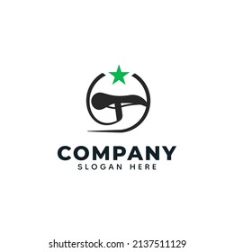 Bike symbol logo design, stylish event season racer. Cyclist, vector. Race