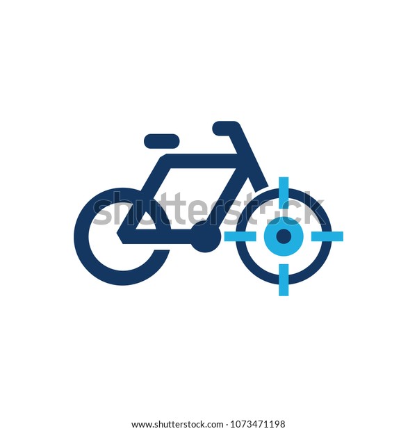 Bike Target Logo Icon Design Stock 