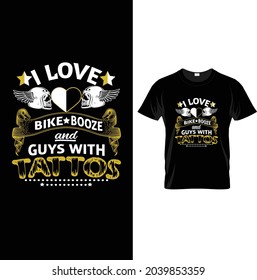 Bike with tattoo t-shirt desing 