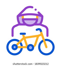 Bike Theft Icon Vector. Outline Bike Theft Sign. Isolated Contour Symbol Illustration