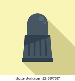 Bike tire cap icon flat vector. Bicycle fix. Cycle shop