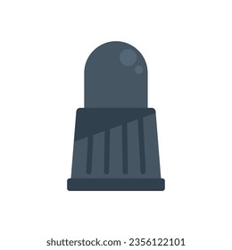 Bike tire cap icon flat vector. Bicycle fix. Cycle shop isolated