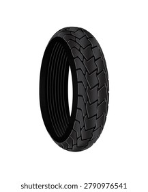 Bike tire on a white background vector.