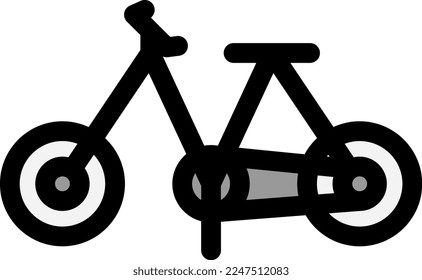 Bike Toy Line Filled Vector Icon Design