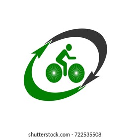Bike trail icon vector