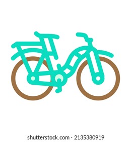 bike transport color icon vector. bike transport sign. isolated symbol illustration