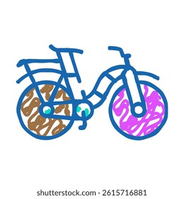 bike transport doodle icon sketch vector. bike transport sign. isolated symbol illustration