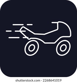 Bike Transportation Icons with black filled outline style