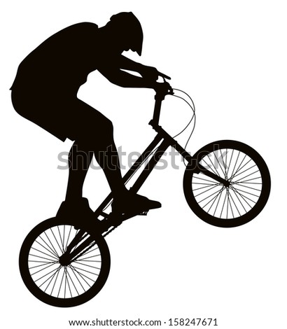 bike trick detailed vector silhouette sports stock vector royalty