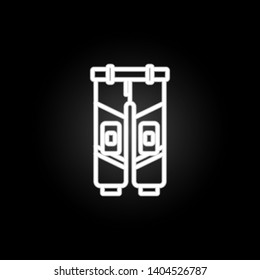 bike trouser neon icon. Elements of motor sports set. Simple icon for websites, web design, mobile app, info graphics