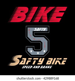 Bike Typography Graphics, T-shirt Printing Design
