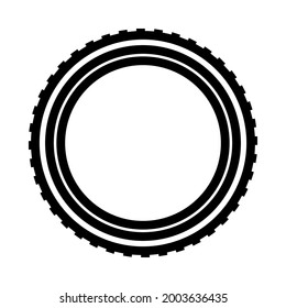 Bike Tyre Icon. Bold Outline Design With Editable Stroke Width. Vector Illustration.