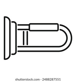 Bike u lock securing a bicycle to a bike rack, symbolizing safety and security
