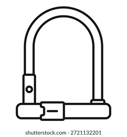 Bike u lock está prendendo uma bicicleta anexando a moldura e roda