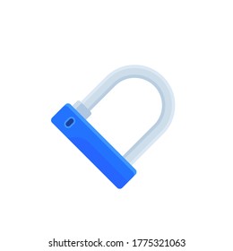 Bike U-Lock icon, vector design