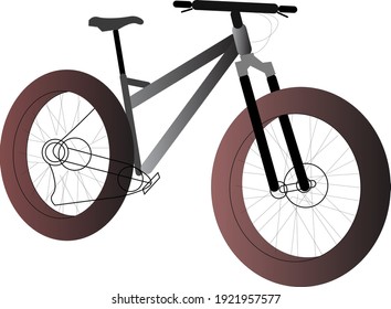 bike vector content in gradient color