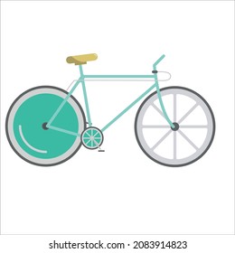 bike vector. flat two-wheeled bicycle on white background