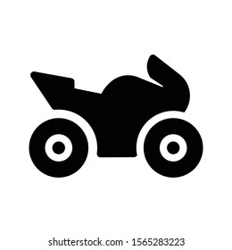 bike vector glyph flat icon 