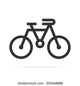 Bike vector icon. Black colored silhouette, isolated on white background.