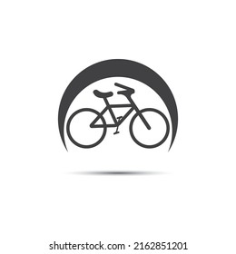 Icono vectorial de bicicleta aislado en fondo blanco