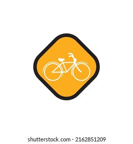 Icono vectorial de bicicleta aislado en fondo blanco
