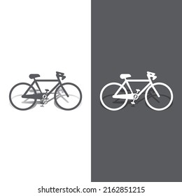 Bike vector icon isolated on white background