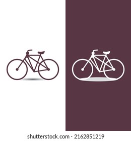 Icono vectorial de bicicleta aislado en fondo blanco