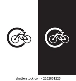 Icono vectorial de bicicleta aislado en fondo blanco