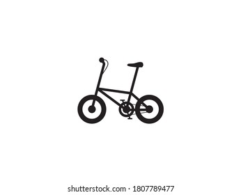 Bike vector silhouette, bicycle icon illustration, side view, isolated on white background. eps 10.