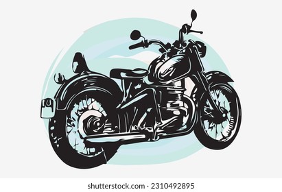 Bike vector silhouette on white background