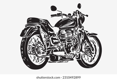 Bike vector silhouette on white background