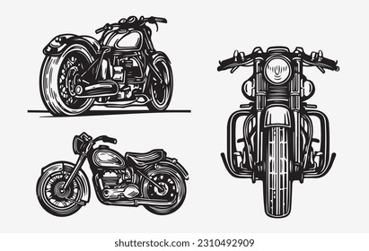 Bike vector silhouette on white background