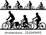 bike - vector silhouettes and icon