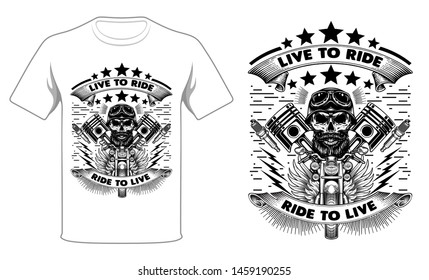 Bike Vector T shirt Design for print on demand 