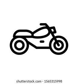 bike vector thin line icon 