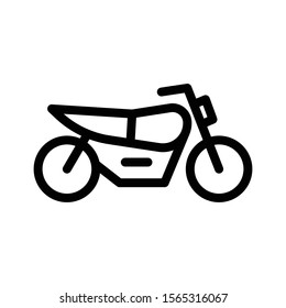 bike vector thin line icon 