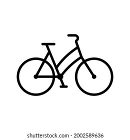 Bike vector web sport line icon. Bicycle sign mountain illustration pictogram symbol