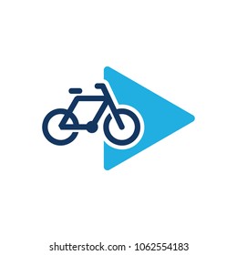 Bike Video Logo Icon Design