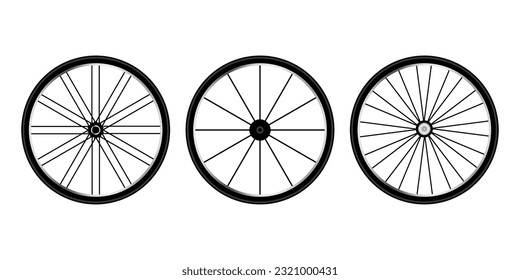 Bike Wheel Icon. Bicycle tire. Vector illustration. Stock image.