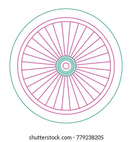 bike wheel isolated icon