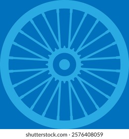 Bike wheel silhouette. Vector template and illustration with bicycle wheel.