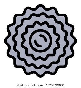 Bike wheel star icon. Outline Bike wheel star vector icon for web design isolated on white background