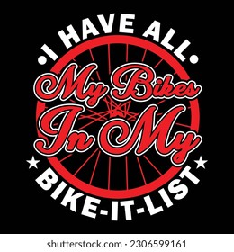 Bike Wheel Typography T-shirt Design 02