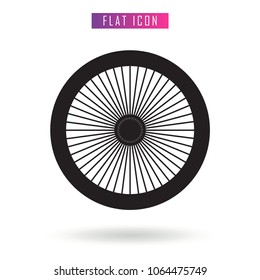 Bike Wheel Vector Flat Icon