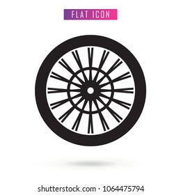 Bike Wheel Vector Flat Icon