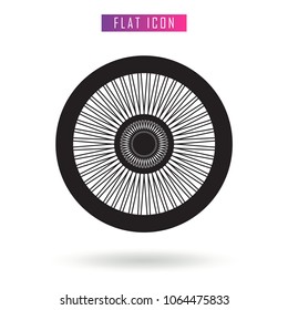 Bike Wheel Vector Flat Icon